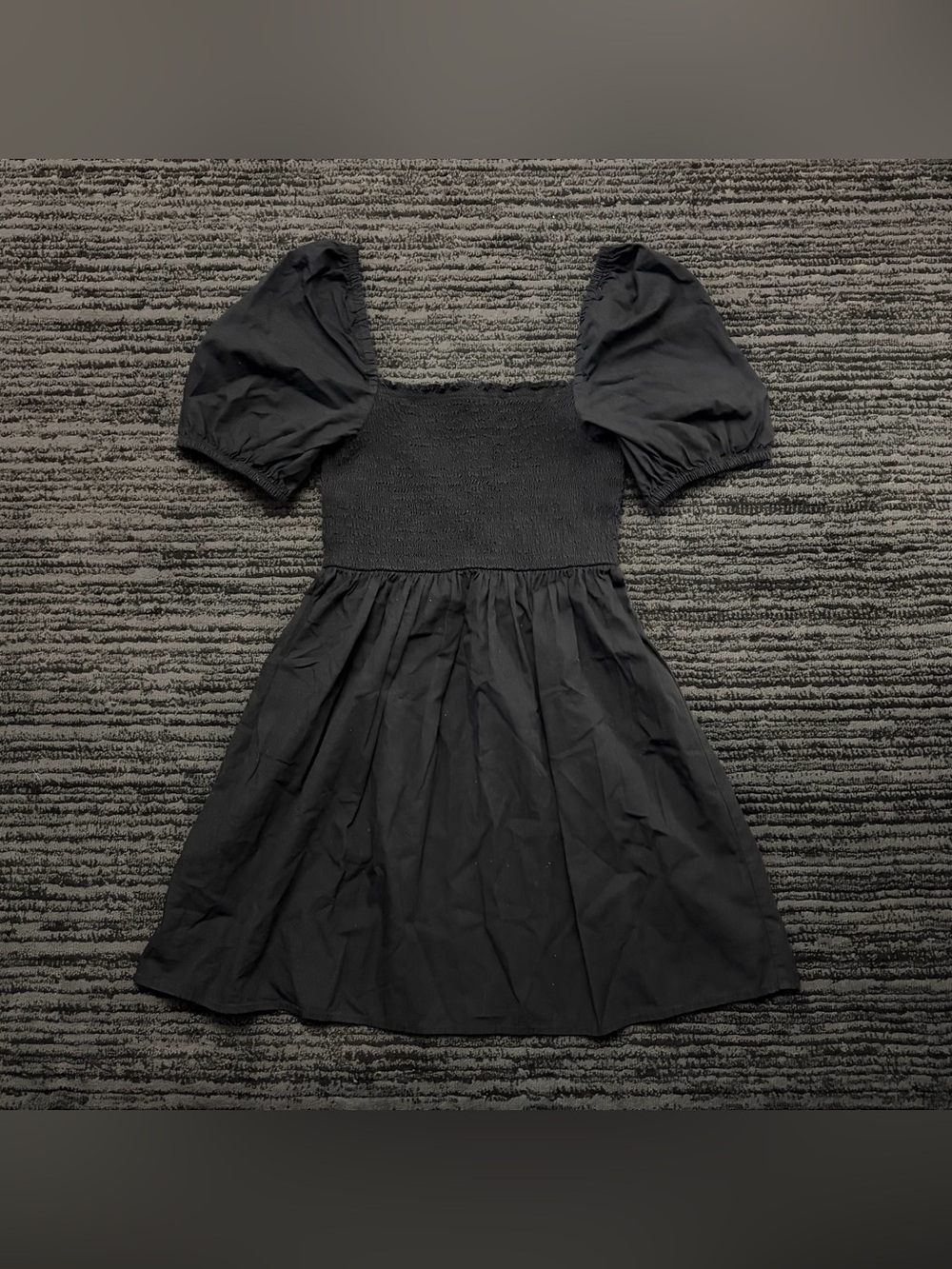 Nasty Gal smocked puff shoulder mini dress